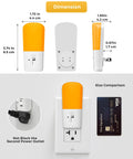 Amber Night Light With Dusk To Dawn Sensor Dimmable Plug In LED Night Light dimensions and size comparison with credit card