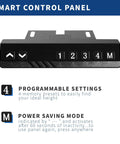 Smart control panel for Rocking This VIVO L-Shaped Corner Standing Desk with 4 programmable settings for adjustable height.