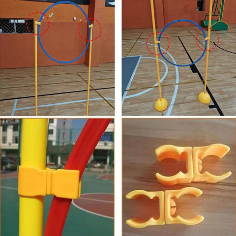 Drone Obstacle Course Kit For RC FPV Racing, Indoor Outdoor Loop Gate Set, hoop and connector detail close-up