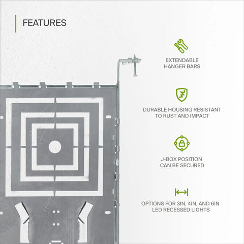 12 Pack 6 Inch LED Square Recessed Light With Integrated Junction Box Color Adjustable features display