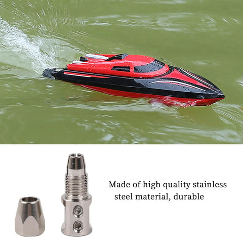 Flex Collet Coupler For 5mm Motor Shaft And 4mm Flex Shaft Stainless Steel Flexible Coupling for RC boats over water