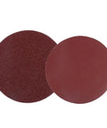 Two 8 Inch aluminum oxide sanding discs showing different grits, designed for wood, metal, and composite smoothing.