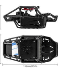 45g Nylon Rock Buggy Body Shell With Dope Aluminum Spider Panels For 1 To 24 RC Crawler Axial SCX24 C10 JLU Bronco Base Camp 4Runner Unassembled Kit Black Tube Roll Cage
