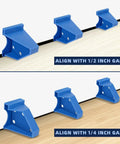 Forty Pack Floor Spacers For Laminate Vinyl Plank Hardwood And Floating Floors With One Quarter Inch And One Half Inch Gap Triangle Design Install Tool on wood floor