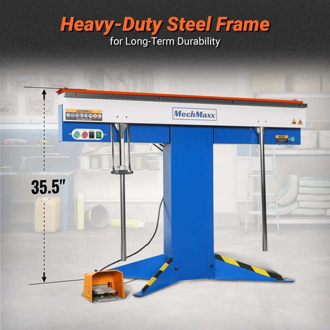 Industrial Magnetic Pan And Box Sheet Metal Brake For 20 Gauge Capacity Heavy Duty Pro Grade Press Brake front view
