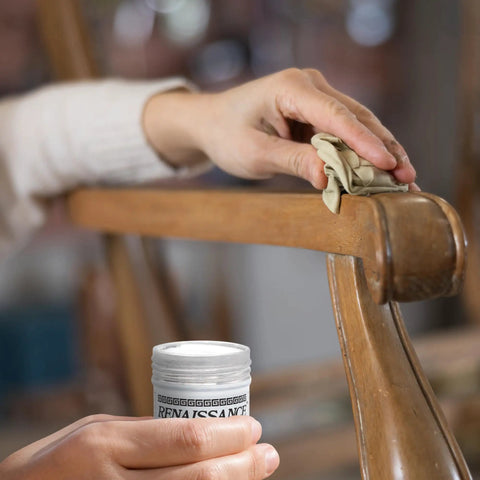 Micro Crystalline Wax Polish For Furniture, Wood, Leather And Metal That Delivers A Slick Shine, Restores Antique Finishes in use