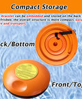 Throwable Life Saver Disc With Easy Grip And Rescue Rope For Water And Ice Emergencies showing compact storage design