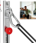 Adjustable Steel Resistance Band Wall Mount System With 40 Inch Vertical Glide And Heavy Duty Wall Anchor Kit for home gym use.