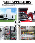 Applications of 100-Piece Fully Insulated Spade Terminal Kit For DIYers with household appliances and automotive wiring.