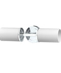 Latitude II Chrome Two-Light Vanity Sconce Wall Mount For Bathroom Vertical Or Horizontal Install Modern Contemporary Vanity Light Clean Minimal Chrome Finish