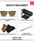 RB4387 Square Shape Non-Polarized Sunglasses For Men And Women With Eyewear Kit including case and screwdriver