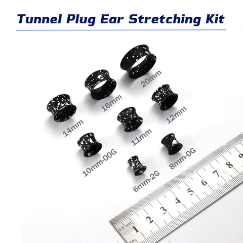 Silicone Ear Gauges 00G Double Flared Plugs Set For Ear Stretching Flexible Eyelet Tunnel Expander Jewelry variety