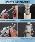 Heavy Duty Pvc Pipe Threading Tool Set For Electric Drill demonstrating internal and external threading steps on PVC pipes.