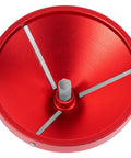 Built Tough 2 In 1 Pipe Deburring Reamer Tool For Pvc Cpvc Abs And Pe Tubing Drill with crimson aluminum body and steel blades.