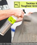 Person using Heavy Duty All Purpose Cleaner For Cars And More, Ultra Concentrated Multisurface Cleaner, NTA Free Phosphate Free, on car mat