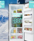 Built Different 18 Cu Ft Upright Freezer And Convertible Fridge With Tempered Glass Shelves displaying cold storage options.