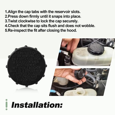 Brake Fluid Reservoir Cap For Ford Expedition 2018 2021 F150 2015 2019 And Lincoln Navigator 2018 2021 Replacement Cap