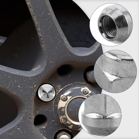 Heavy Duty Wheel Hub Flange Bolts Nuts For ATV And Go Kart, durable fasteners on wheel, showing details of stainless steel nuts