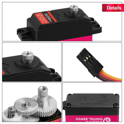 40kg High Torque RC Servo Digital Full Metal Gear Waterproof With 25T Servo Horn detailed view