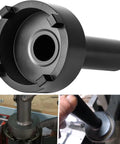 Front view of a black bearing carrier retainer wrench tool for Mercury Mercruiser Alpha One/Bravo One Gen II TRS outdrives