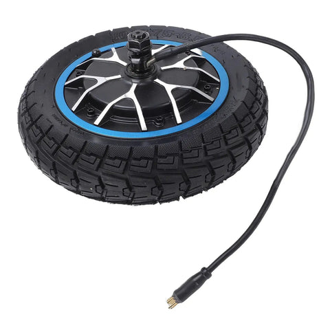 800W Rear Hub Motor Wheel Replacement For SmartGyro Scooter With 10x2.75 Inch Rubber Tire and Attached Power Cable