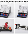 Solid Gear 86 Piece High School Physics Lab Kit Bundle For Optics Electromagnetism Mechanics And Thermal Science Exploration With Pressure Gauge And Electromagnet Experimenter Tools, electromagnet components and gauges.
