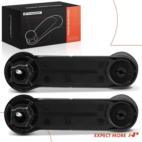 2 Pcs Window Crank Handles Textured Black Left And Right Fit For Ford F150 Heritage F250 F350 F450 F550 Super Duty E150 E250 Ranger