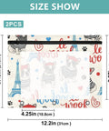 Striped French Bulldog Zippered Coupon Organizer for School Supplies with grommet holes and dog design, 2-pack shown.