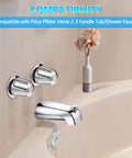 Shower Knob Replacement Set With Hot And Cold Handles For Price Pfister Verve Tub Shower Includes 2 Chrome Faucet Knobs