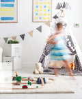 Children playing in a room with a 5 2 Day Programmable Thermostat With Easy Weekday Weekend Scheduling Precise Temperature Control To Within 1 Degree Energy Saving White Home Thermostat For Quiet Efficient Comfort on the wall.