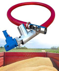 Powerful 500W Grain Suction System With 2m Screw Conveyor And Stainless Port for efficient grain handling over red trailer.