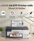 Upgrade Your Custom Thread Hustle With This Fully Loaded A4 DTF Printer Bundle. Features XP600 printhead and roll feeder.