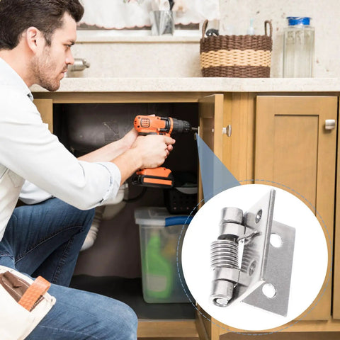 Installing 10 Pack Stainless Steel Spring Door Hinges Self Closing Butt Hinges for Wooden Boxes Small Cabinet Doors