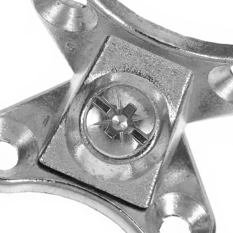 Close-up of Butterfly Corner Brace Brackets 12 Pack Zinc Alloy Silver Shelf Brackets with visible screw for easy install