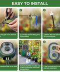 Step-by-step installation guide for the 50Ft Solar Automatic Drip Irrigation Kit With USB Charging No Fuss Set It And Forget It