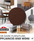 Heavy-Duty Round Felt Furniture Pads 2 Inch Thick One Quarter Inch Protectors For Furniture Feet, Prevent Scratches On Floors