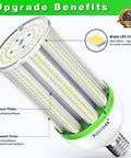 Beast 150W LED High Bay Light Bulb 5000K 18000LM showcasing design features and benefits, for warehouse and commercial use.