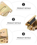 Close-up views of 4Pcs Foldable Furniture Leg Hinges With Lock Extension for beds and tables, SPCC metal construction details