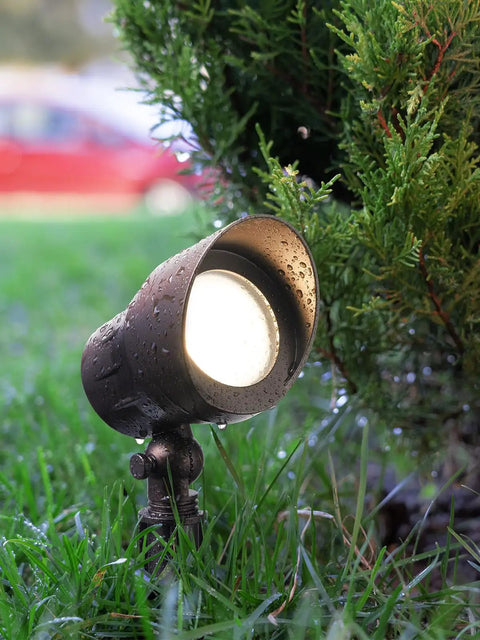 Low Voltage LED Landscape Spotlight 5W 12V Pack Of Four With CRI90 Aluminum Oil Rubbed Bronze Outdoor Pathway Lights IP65 Waterproof 3000K Warm White ETL Listed 45 Degree Beam For Garden And Exterior Accent