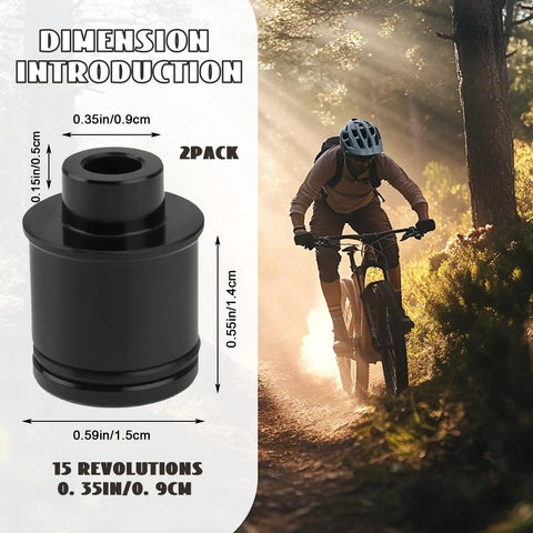 2 Pack Mountain Bike Hub Adapter Quick Release Converter 15mm To 9mm Thru Axle For Mountain And Road Wheel Sets CNC Machined