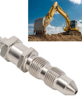 Stainless Steel Excavator Grease Fitting Valve 07959-20001 OEM Replacement Standard Size with excavator in the background