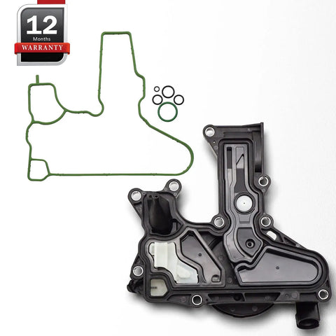 Audi 2.0T PCV Valve Engine Crankcase Vent Oil Separator with Gasket and O Ring Seal for 2012-2018 A4 A5 A6 Q5 Quattro Allroad
