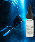Premium Silicone Oil For Maintenance Keep Shoes Running Smooth Prevent Oxidation With Leakproof Gasket Tube in underwater scene.