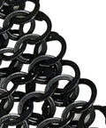 Premium Industrial Steel Punk Metal Belt In Matte Black With Easy Hook And Loop Sizing For Badass Gothic Streetwear Fits and rugged chain detail.
