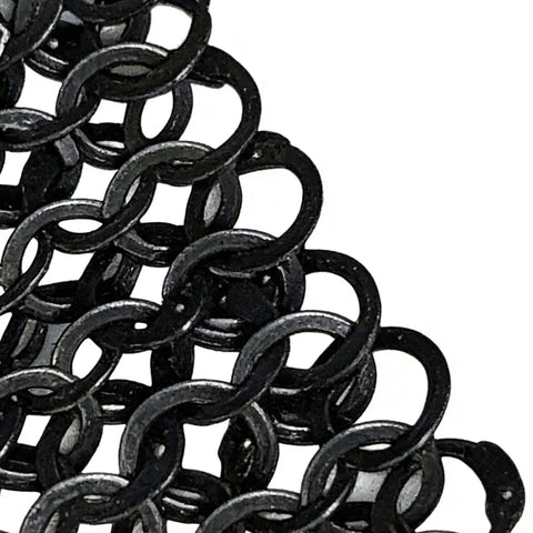 Premium Industrial Steel Punk Metal Belt In Matte Black With Easy Hook And Loop Sizing For Badass Gothic Streetwear Fits and rugged chain detail.