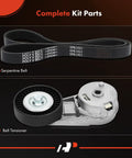 Serpentine Belt Drive Kit With Tensioner For Chevy Pontiac Saturn Cars 2005 2012 Malibu Classic G6 Solstice Aura Sky 2.0L 2.2L 2.4L