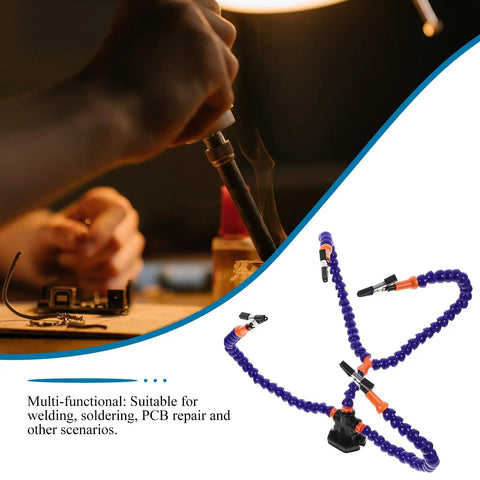 Handy Third Hand Soldering Stand With Table Clamp Flexible Arm Soldering Holder for PCB Repair and Electronics Assembly