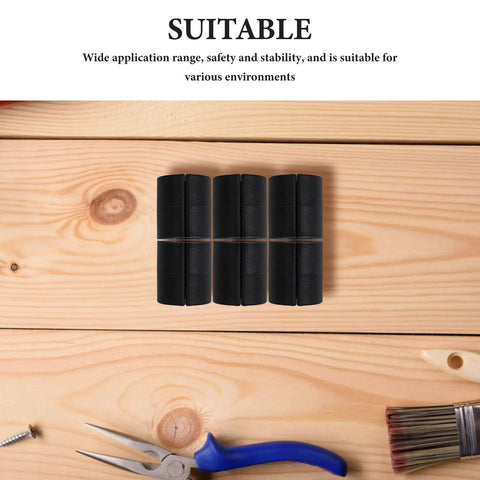U Shaped Chair Leg Floor Protectors Black 32 Pack on wooden surface with tools