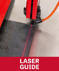 Laser guide on 18-Inch Continuous Variable-Speed Band Saw With 1 HP 110V Single-Phase BLDC Motor, 90 To 1,600 FPM