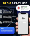 Smartphone showing AP2500E OBD2 Bluetooth Scanner Code Reader for Android and iOS All-System Diagnostic Tool CAN FD AutoVIN.